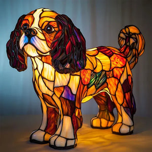 Luminous dog handmade lamp