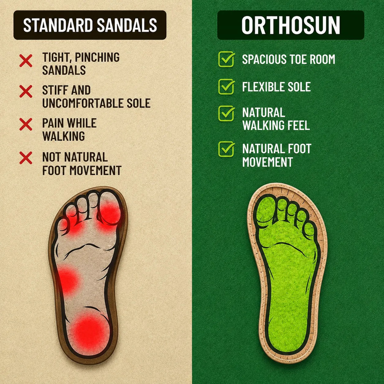 OrthoSun - Pain Relieving Comfort Sandals | Ergonomic Design