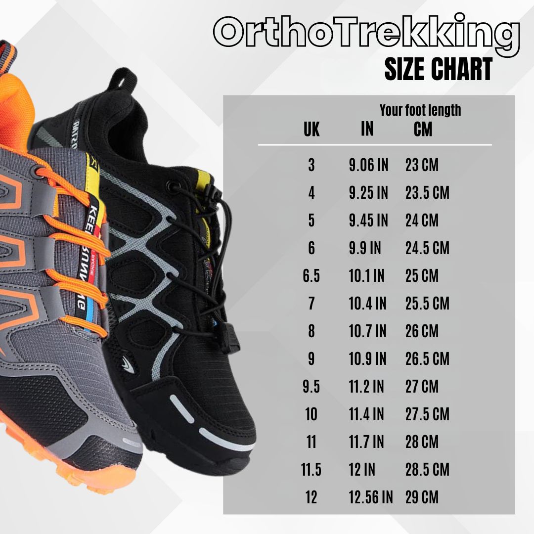 OrthoTrekking (2025) - ergonomic trekking and hiking shoe for pain relief (Unisex)