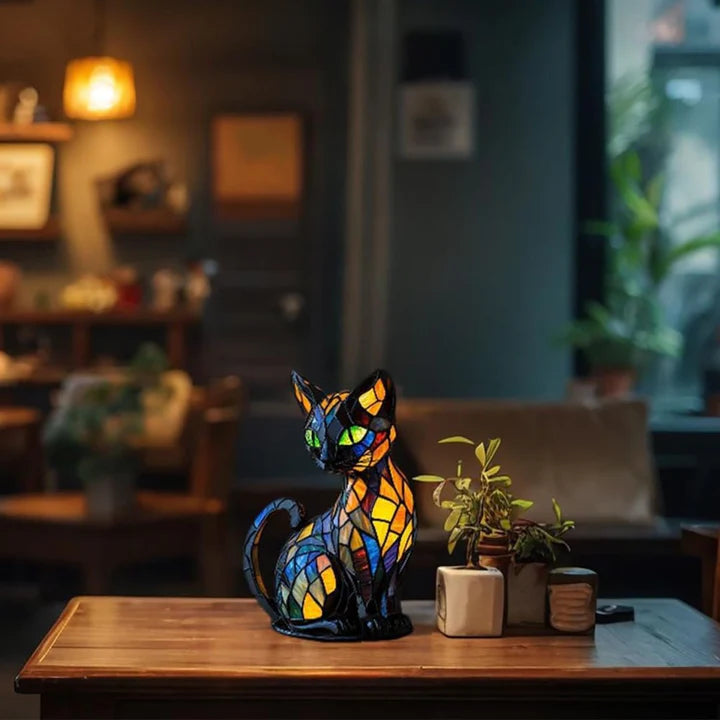 Luminous cat handmade lamp