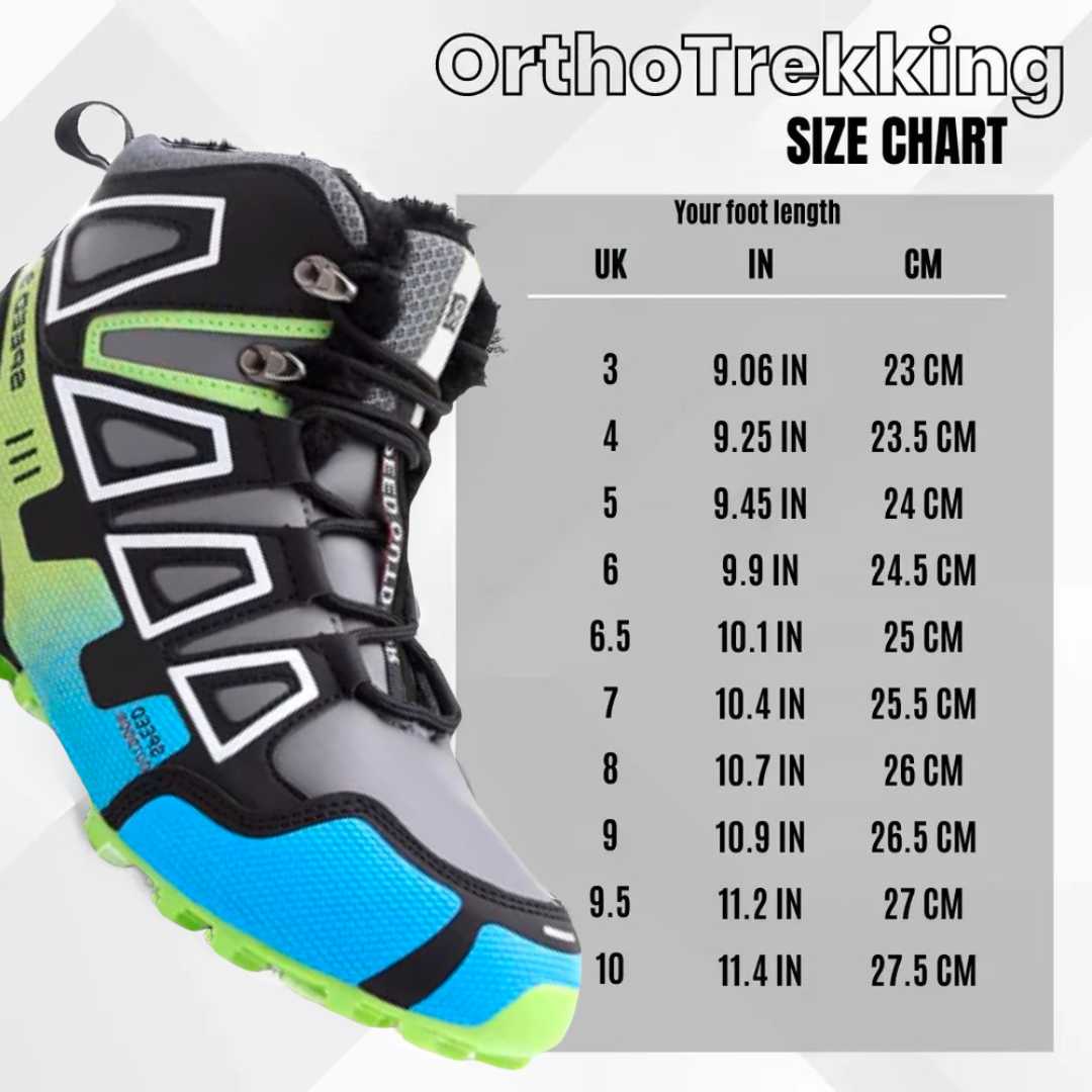 OrthoTrekking Pro - ergonomic pain-relieving trekking and hiking shoes for autumn and winter